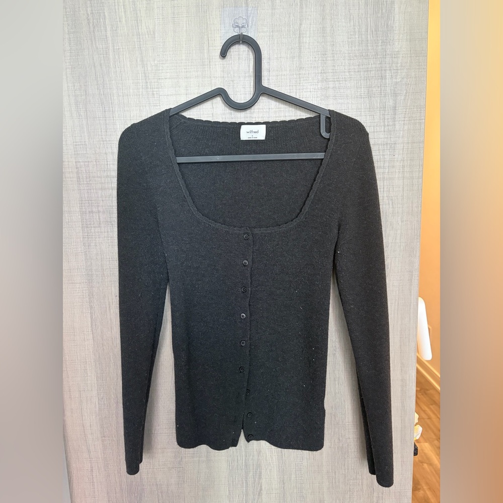 Wilfred Classic Black Knit Cardigan